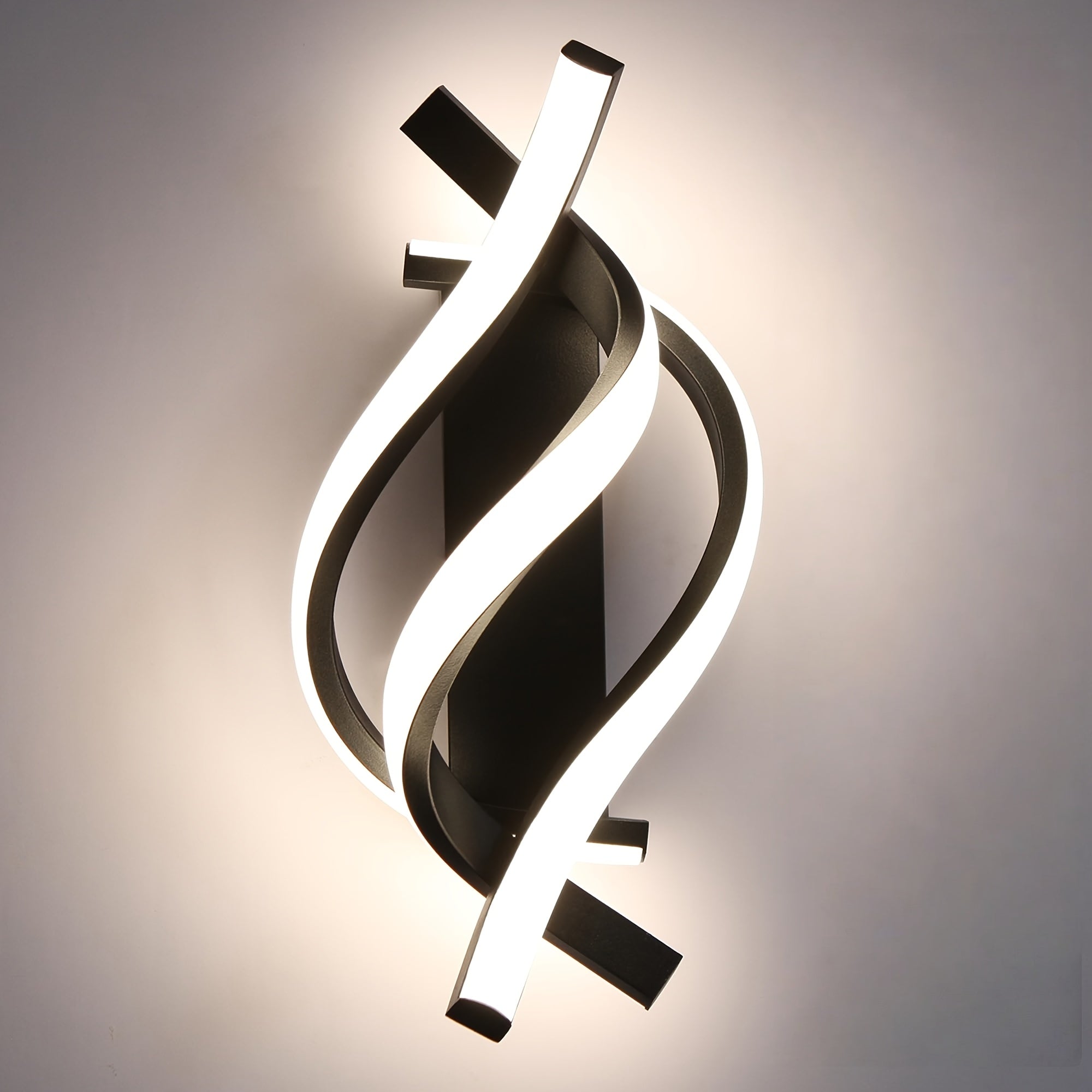 Sleek Modern Rechargeable Black Wall Light