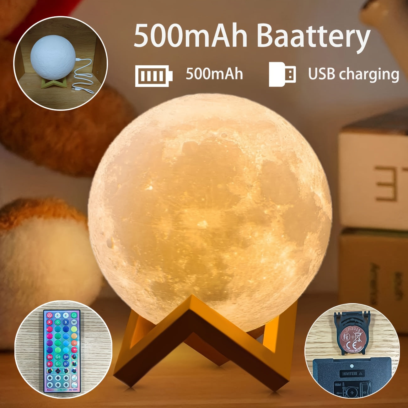 RGB Moon Lamp
