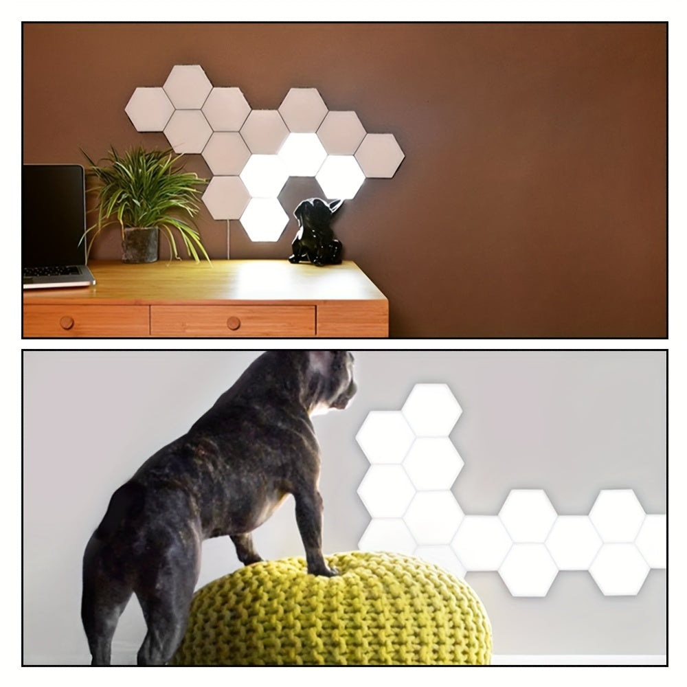 USB Powered Touch Control Hexagon LED Wall Light