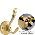 4 Pack Heavy Duty Brushed Golden Wall Hooks