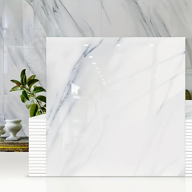 Many Options: 10pcs Self-Adhesive Marble Tile Wallpaper for Home Use.