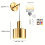 Black or Gold RGB Wall sconce - Battery Powered
