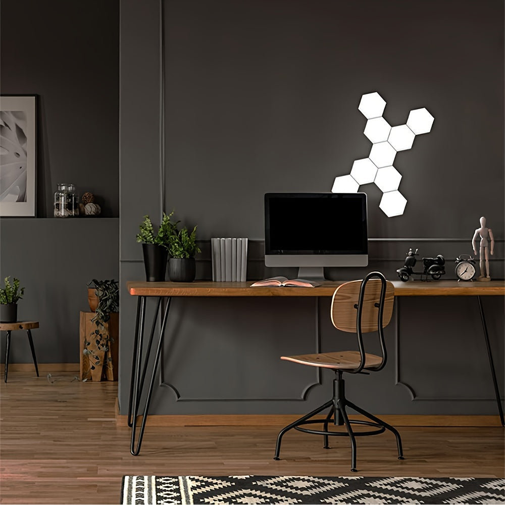 USB Powered Touch Control Hexagon LED Wall Light