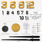 Black Gold frameless wall clock