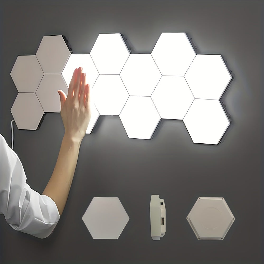 USB Powered Touch Control Hexagon LED Wall Light