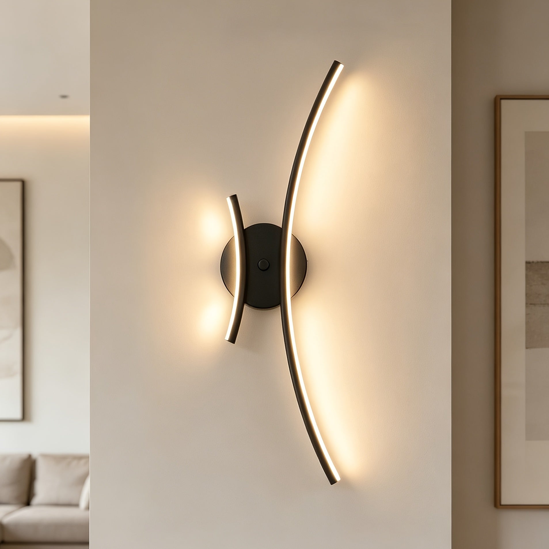 Black Curved Rechargeable Fixture