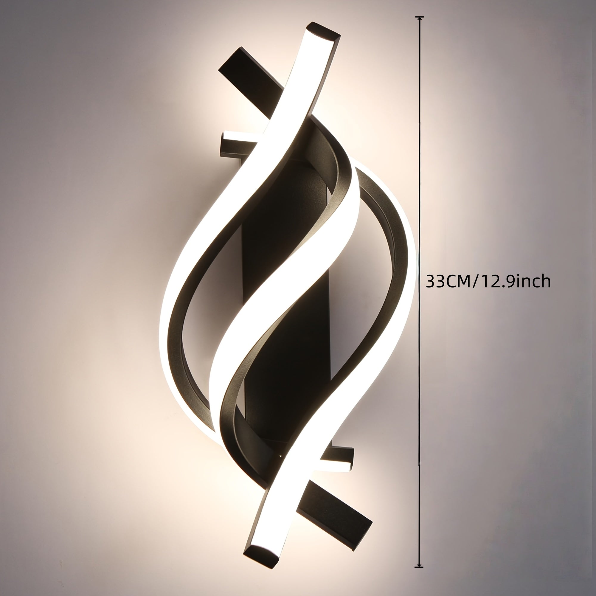 Sleek Modern Rechargeable Black Wall Light