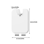 White hook stand with dimensions labeled on a white background
