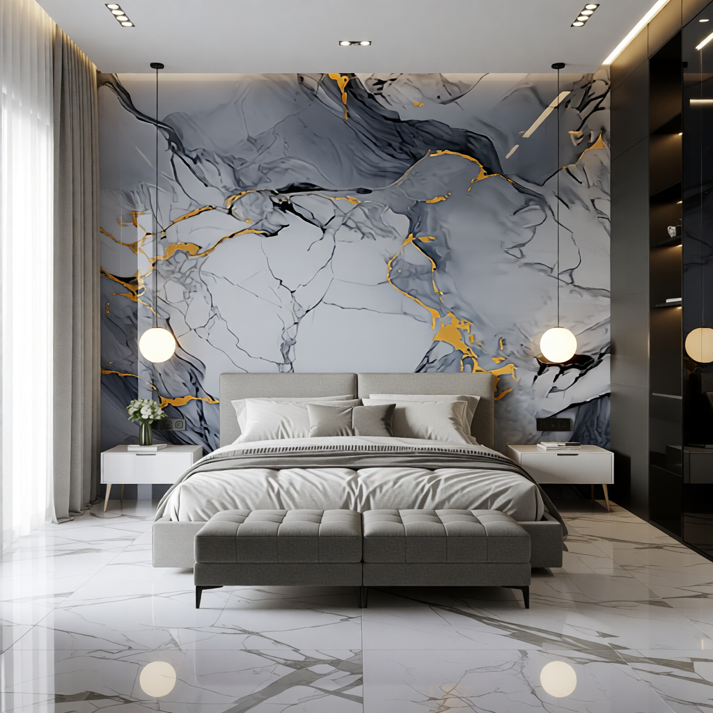 10pcs Blue PVC Wallpaper Tiles