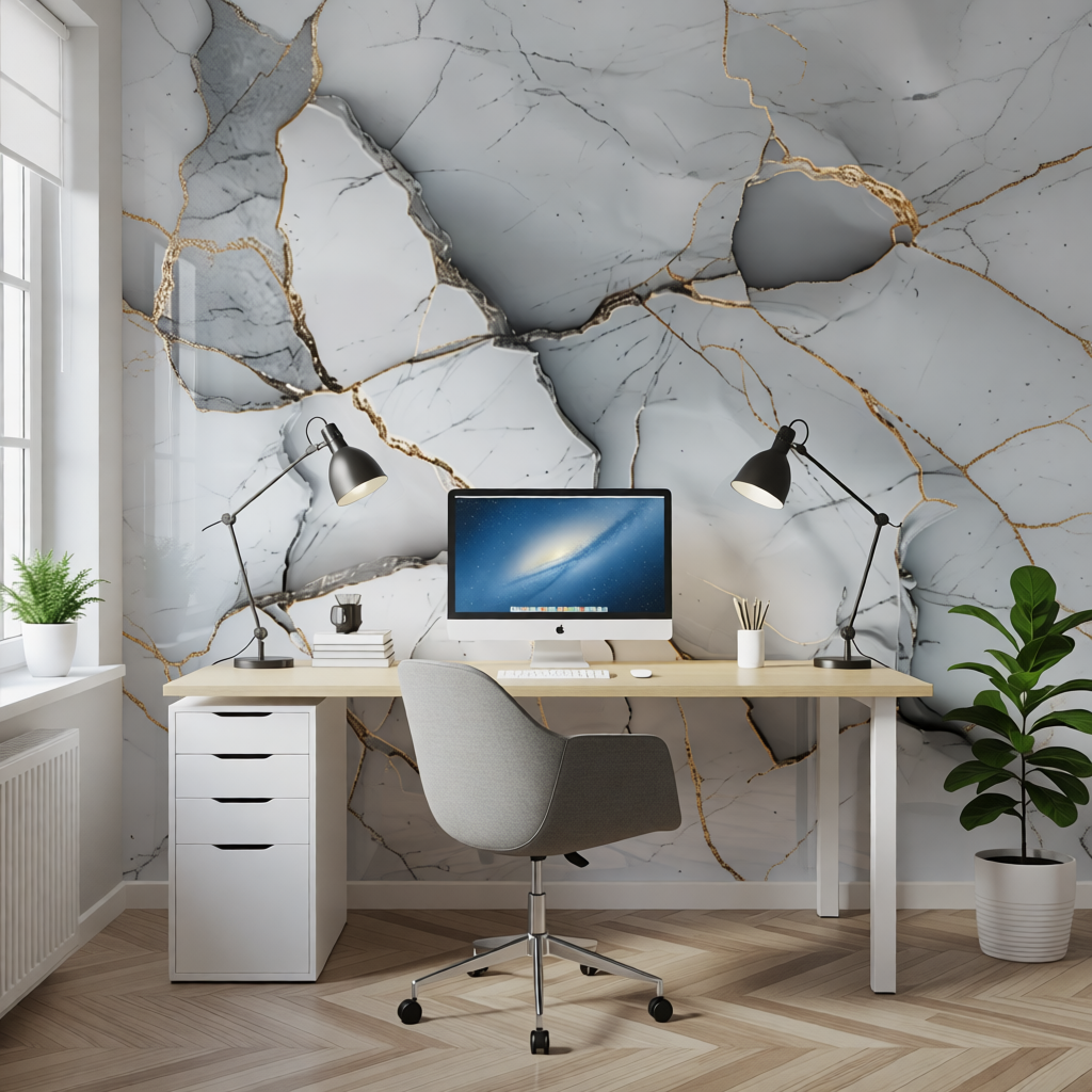 10pcs Ice Blue PVC Wallpaper Tiles
