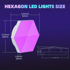 Set of 10 Smart RGB Hexagon LED Wall Lights