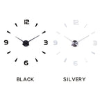 Silver or Black Modern Wall Clock