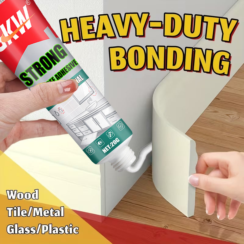 Nail-Free Heavy-Duty Adhesive for Skirting Boards.