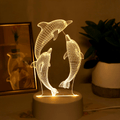 3D Glowing Dolphin Lamp