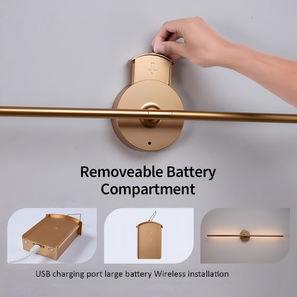 80cm Modern Rechargeable wall sconce.