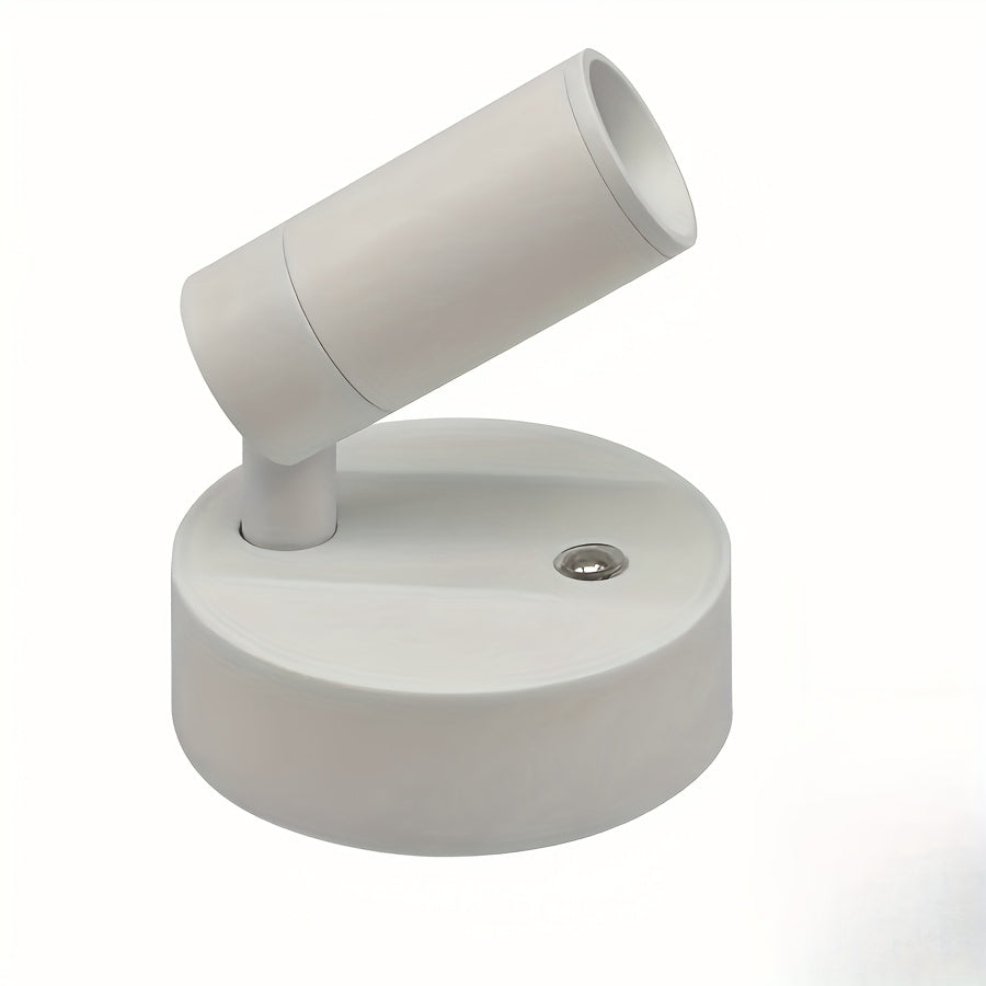 White adjustable spotlight on a white background